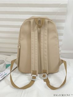 BagForLove - Student Backpack: Spacious Womens School Bag with Ample Storage Product Description Color Khaki Composition 100% Polyamide Bag Size Medium Pattern Type Plain Material Polyamide Type Classic Backpack Size Chart INCH CM Strap Length Bag Height Bag Width Bag Length 39.4 inch 15.7 inch 5.5 inch 11.8 inch Strap Length Bag Height Bag Width Bag Length 100 cm 40 cm 14 cm 30 cm Details Pictures Similar Products h2 { text-align: center; } /* æ¢è¡ */ li{ white-space: normal; word-break: brea Ladies School Bag, Style Preppy, Student Backpacks, Word Wrap, Classic Backpack, Large Backpack, Junior High, School Bag, Laptop Backpack