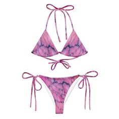 Pink Marble Custom Print String Bikini Stay comfortable and stylish all summer with this All-Over Print Recycled String Bikini set. It’s made from soft recycled polyester with double-layering and UPF 50+. Style the straps how you like, and get ready to swim! • Soft and stretchy material with UPF 50+ • Sizes up to 6XL • Bikini top comes with removable padding for comfort • Multiple ways to tie and style the bikini set • Color design options for swimwear lining Disclaimers: • Due to the 2-layered 50 Style, Pink Marble, Anti Aging Skin Products, Upf 50, Stretchy Material, String Bikinis, Cosmetic Bag, Custom Print, Color Design