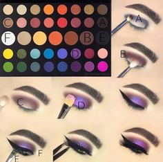 James Charles Palette, Makeup Morphe, Purple Smokey Eye, Makeup Pictorial, Morphe Palette, Eye Makeup Palette, Charles James, Makeup Tutorial Eyeshadow