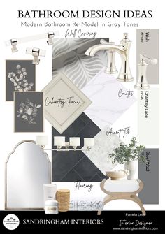 bathroom design ideas for modern bathrooms re - made in gray tones