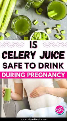 Celery juice benefits during pregnancy. Is it safe to drink celery juice while pregnant? Is celery juice good for pregnancy? Healthy pregnancy diet and nutrition tips abotu celery juice. Learn the benefits and why you should drink it. Healthy Juice For Pregnant Women, Green Juice For Pregnant Women, Juicing For Pregnancy, Juice For Pregnant Women