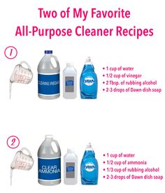 the instructions for how to use all purpose cleaner