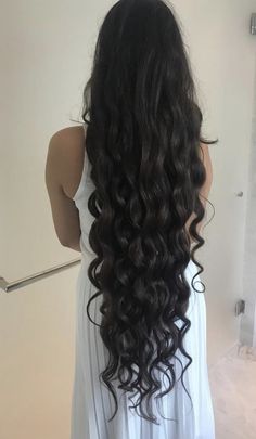 Long Thick Wavy Hair, Long Curly Black Hair, Long Dark Hair, Black Curly Hair, Hair Ponytail Styles