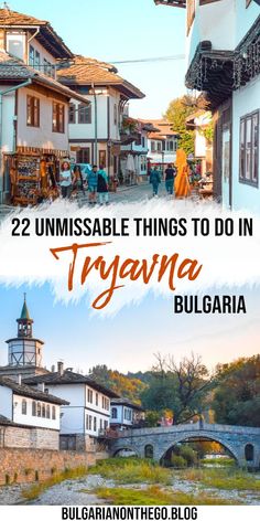 two photos with the words, 22 unmissable things to do in trganna and