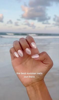 Hoco Nails, Cute Simple Nails, Summery Nails, Basic Nails, Vacation Nails, Neutral Nails, Beach Nails, Chrome Nails, Cute Acrylic Nails