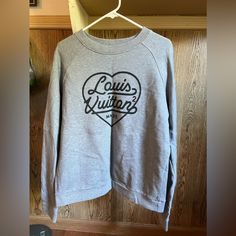 Thrifted Louis Vuitton X Nigo Printed Heart Light Grey Sweatshirt, Tag Is Cut Off, Its In Perfect Condition Also, Please Check Photos For More Info, Make Offer Also For I Will Accept It If It’s Reasonable. Thank You Louis Vuitton Shirts, Heart Lights, Grey Sweatshirt, Cut Off, Light Grey, Louis Vuitton, Mens Shirts, Man Shop, Sweatshirts Hoodie