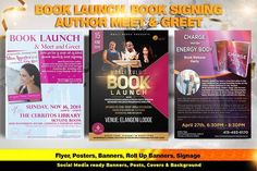 an advertisement for a book launch event