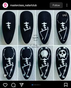 Halloween Nail Art Tutorial, Bat Nails, Horror Nails, Halloween Nails Diy, Nail Designs Tutorial