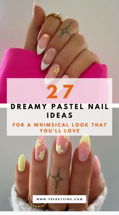 Explore the 27 best pastel nail ideas to try this season. From delicate pinks to soothing lavenders, these trendy designs will add a touch of elegance to your look. Perfect for any occasion, these chic and versatile pastel styles are a must-try. Get ready to be inspired and elevate your nail game! Pastel Nail Ideas, Oval Nails Designs, Oval Shaped Nails, Pastel Nails Designs, Pastel Nail, Casual Nails, Almond Nail, Pastel Fashion