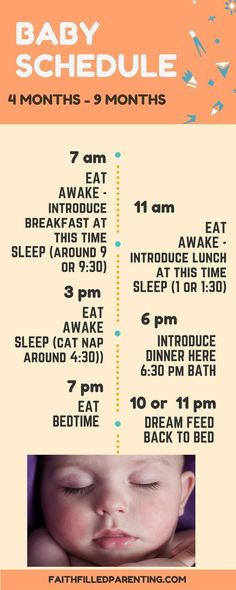 a baby schedule with the dates for each child's birth and their time to sleep