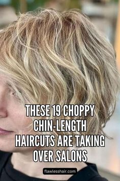 The choppy layered chin-length cut will enhance the wavy texture of your hair and give you that natural look. @ceronhairstudio Short Choppy Layered Hair, Chin Length Cuts, Chin Length Haircuts, Choppy Haircuts, Choppy Bob Haircuts, Textured Haircut, Layered Bob Haircuts, Layered Bob Short, Bob Hairstyles With Bangs