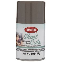 krylon short cuts spray paint, metallic gray - 0oz canisters