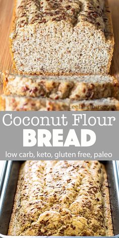 this coconut flour bread is low carb, keto, gluten free and pale