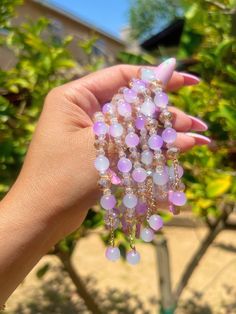 Purple beaded bracelet with a butterfly charm ✨ Purple Butterfly Jewelry, Trendy Hand-strung Beaded Bracelets As Gift, Trendy Hand-strung Beaded Bracelets For Gifts, Purple Beaded Chain Bracelet As Gift, Spiritual Lavender Beaded Bracelets As Gift, Lavender Crystal Bracelet With 8mm Beads As Gift, Hand-strung Round Beads Friendship Charm Bracelet, Lavender Bohemian Crystal Bracelet Gift, Trendy Beaded Crystal Bracelet Gift