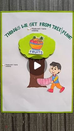 an image of a tree with fruit on it and the words, things i get from tree leaf