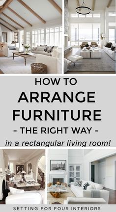 an open concept shows how to arrange furniture in the right way