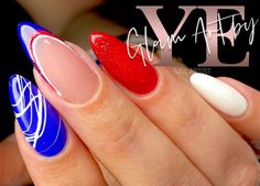 Red And Blue Nail Ideas, Moms Nails, Latest Nails, Nail Pics, Shellac Nail Art, Perfect Manicure