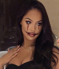 Jason Halloween Costume, Lip Makeup Art, Halloween Lip Makeup, Lip Makeup Ideas, Girl Halloween Makeup, Vampire Makeup Halloween, Halloween Makeup Clown, Holloween Makeup, Horror Make-up