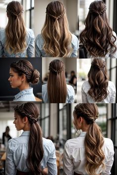 Girly Simple Hairstyles, Hairstyle Plates, Plates Hairstyle, Gacha Hairstyles, Free Hairstyle, Anime Hairstyles, Hairstyle Examples, Cute Quick Hairstyles