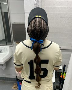 Softball Hairstyles Braids, Gameday Hair, Hairstyles Cornrows, Softball Hair, Sports Hair, Work Hair, Softball Hairstyles