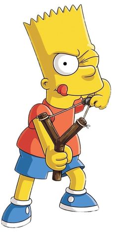 the simpsons character is holding a hammer