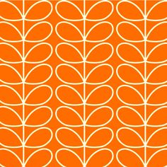 an orange and white pattern with leaves on the bottom, which are overlapping in different directions