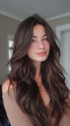 Keep it casual and easy with these relaxed hairstyles for oval faces, perfect for everyday wear. Low Maintenance Hair Color Brown, Brunette Hair Color Fair Skin, Hair Goal, Brown Hair Looks, Brown Hair Inspo, Oval Face Haircuts, Mommy Makeover, Hair 2024