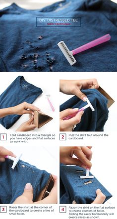 instructions for how to sew a t - shirt with an invisible pocket and toothbrush