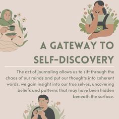 a poster describing the benefits of self discovery