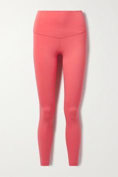 Nike prioritizes comfort and flexibility with these leggings. Made from stretchy recycled Dri-FIT in a fresh bubblegum shade, they have a wide, supportive waistband fitted with an internal pocket and featuring the signature 'Swoosh' at the reverse. Wear them with one of the brand's sports bras.<br><br>This product Reduces Waste. Find out more about NET SUSTAIN <a href="https://www.net-a-porter.com/en-gb/campaigns/net-sustain">here.</a> Nike Yoga, High Rise Leggings, Pink Leggings, Sports Leggings, Workout Leggings, Dri Fit, Women Collection, Top Brands, Nike Women