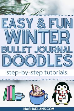 Enhance your bullet journal with these adorable and effortless winter doodles! Let your creativity thrive this season with our step-by-step guide to adding cozy and festive elements to your journal. Explore our collection of winter bullet journal doodles and make your journal truly magical. Get inspired today and start creating your own winter wonderland! Don't miss out on these delightful doodles – click through to bring some seasonal charm to your bullet journal! #winterbulletjournaldoodles #bulletjournaldoodles Doodle A Day January, Winter Doodles Step By Step, Winter Zentangle Ideas, Easy Winter Doodles, Snow Globe Doodle, Winter Doodle Art, January Doodles Ideas, Hot Chocolate Doodle