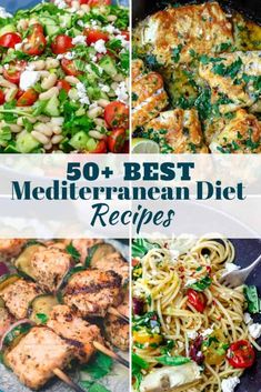 Mediterranean Recipes Healthy, Detox Diets, Mediterranean Diet Recipes Dinners, Med Diet, Easy Mediterranean Diet Recipes, Mediterranean Salad