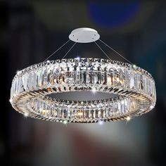 a crystal chandelier hanging from the ceiling