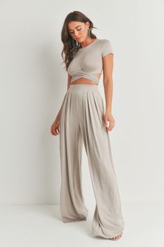 Criss Cross Crop Top Palazzo Pants Set – Collab Boutique Jedi Fashion, Summer Outfits Alt, Summer Outfits Aesthetic Vintage, Yoga Clothes Boho, Crop Top Palazzo, Criss Cross Crop Top, Alt Summer Outfits, Cross Crop Top, Palazzo Pants Outfit