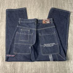 Vintage 2000s Paco Loose Fit Carpenter Urban Hip Hop Y2K Aesthetic Skater Grunge Style Blue Denim Jeans 31 Waist Mens Condition:  Excellent Used Condition  = No Flaws Measurements: Please see photos above for all measurements IF YOU BUY TWO OR MORE ITEMS USE THE CODE BUNDLE @ CHECK TO SAVE 20% WE SHIP WITHIN 24 HOURS AFTER PURCHASE! Please be aware that we do not offer free returns!! The Buyer is responsible for the cost of the return label.  Follow us on TikTok & Instagram @findsnostalgic and tag us in your finds Fitted Blue Cargo Jeans For Streetwear, Y2k Denim Blue Cotton Cargo Jeans, 90s Denim Blue Cargo Jeans For Streetwear, Vintage Denim Blue Cargo Jeans For Streetwear, 90s Blue Denim Cargo Jeans, 90s Style Blue Denim Cargo Jeans, Y2k Style Medium Wash Cargo Jeans For Streetwear, Y2k Medium Wash Jeans For Streetwear, Y2k Style Medium Wash Jeans For Streetwear