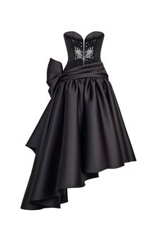 a black dress with bows and sequins