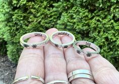 "Each of these rings is adjustable and made of sturdy aluminum, which is lightweight but strong. They're also perfect for stacking! Big Middle Little Sister Rings, Three Rings, Three Sister Rings, Rings for Sisters, Sister Rings, Big Little Middle Matching Sisters Rings This listing comes with three rings. ♥ ♥ ♥ ♥ ♥ ♥ ♥ ♥ ♥ ♥ ♥ ♥ ♥ ♥ ♥ ♥ ♥ ♥ ♥ ♥ ♥ ♥ These inspirational rings are engraved with love and polished to a beautiful shine. They're adjustable and made of sturdy aluminum, which is lightwe Rings For Sisters, Rings Big, Sister Rings, Matching Sisters, Mold Kit, Three Rings, Rings Rings, Three Sisters, Big Little