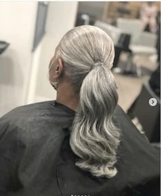 Styles For Women Over 60, Wavy Bundles, Ashy Hair, Puff Ponytail, Gray Hair Styles, Grey Hair Inspiration, Short Afro