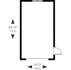 the floor plan for a small bathroom