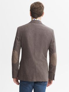 Tailored-Fit Brown Donegal Blazer | Banana Republic Elbow Patches, Banana Republic, Style Inspiration, Long Sleeves, Man Shop, Exterior, Blazer, Long Sleeve, Clothes