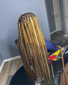 Honey Blonde Box Braids With Curly Ends, Mixed Colour Braids, Mixed Color Braids, Braids Hairstyles For Black Women, Sleek Braid, Colored Braids, Blonde Braids, Cute Box Braids Hairstyles