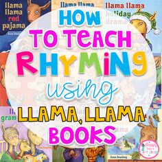 how to teach rhyming using lamaa llama books with pictures and text