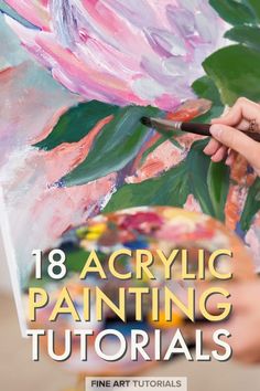 Our list of the 18 best acrylic painting tutorials, so you can learn how to paint with this exciting medium from scratch. Find all the tools you'll need, some basic techniques and learn about the properties of acrylic paint, so you can master your medium. #acrylicpaintingtutorials #acrylicpainting #acrylicpaint #acrylicart #acrylicpainter #acrylicpaintingtutorial #arttutorials #paintingtutorials #acrylicpaintingbeginners #acrylicpaintingsupplies #acrylicpaintingideas #acrylicpainter #art What To Paint Acrylic, Painting Over Acrylic Painting, Acrylic Paint Watercolor Effect, How To Add Dimension To Acrylic Painting, Ideas To Paint On Canvas Inspiration, How To Draw Acrylic, Best Acrylic Painting