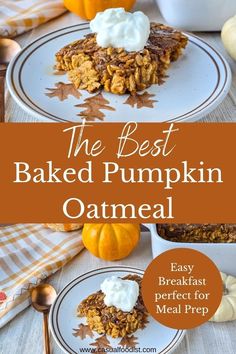 the best baked pumpkin oatmeal recipe