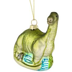 a glass ornament shaped like a turtle