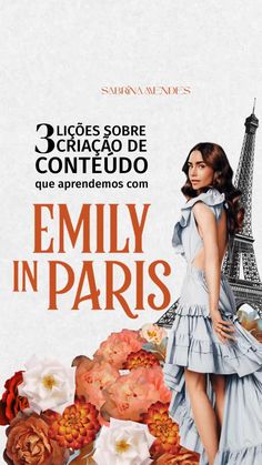 an advertisement for the film's upcoming movie, embly in paris with a woman standing