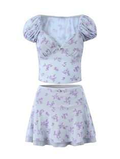 Get ready to take on the day with our Mindy Top & Skirt Set in Purple. This stylish two-piece set features a retro, French style with a flattering V-neck and mini bow detailing. The double layer design adds a touch of femininity and romance to your look. Part of our Good Girl Things Matching Sets Collection. Details Mindy Top & Skirt Set in Purple Short Sleeve V-Neck Mini Bow Detailed Double Layer Retro, French Style Two Piece Set, Skirt Set, Matching Set Feminine, Romantic Good Girl Things Matching Sets Collection Two Piece Set Skirt, Feminine Romantic, Mini Bow, Purple Skirt, Top Skirt Set, Girl Things, Layer Design, Summer Party Dress, Good Girl