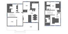 the floor plan for two story houses