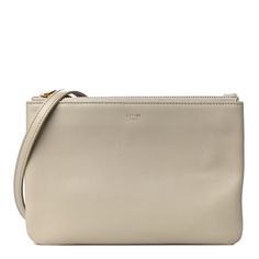 Discontinued Celine Trio Bag - Purchased From The Celine Store In Paris ~7 Years Ago And Used It Nonstop For Years, So It Has A Few Marks On The Body. Luxury Neutral Crossbody Bag, Minimalist Beige Evening Bag, Tan Clutch Bag For Everyday Use, Timeless Beige Clutch Bag, Classic Neutral Crossbody Bag, Chic Tan Clutch For Everyday Use, Chic Tan Clutch For Everyday, Elegant Everyday Beige Pouch, Elegant Beige Pouch With Detachable Strap