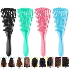 Men Salon, Brush For Curly Hair, Comb For Curly Hair, Detangling Comb, Massage Hair, Detangling Hair